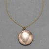 Antique 1800s 14k Gold Filled Round Polished Locket Necklace
