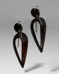 Antique 1800s 14k Gold with Tortoise Earring