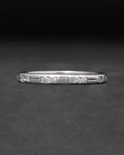 Antique 1910s Platinum & Diamond Band Ring