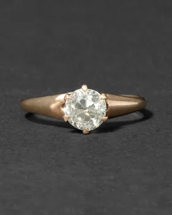 Antique Victorian 14k Rose Gold with Natural Diamond Ring