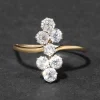 Antique Victorian 1880s 14k Gold & Diamond Ring