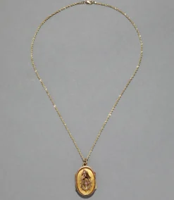 Antique Victorian 1800s 14k Gold Locket Necklace with Pearl on French Rope Chain