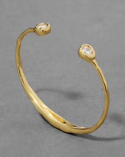 Asterales Crystal Skinny Capped Cuff Bracelet