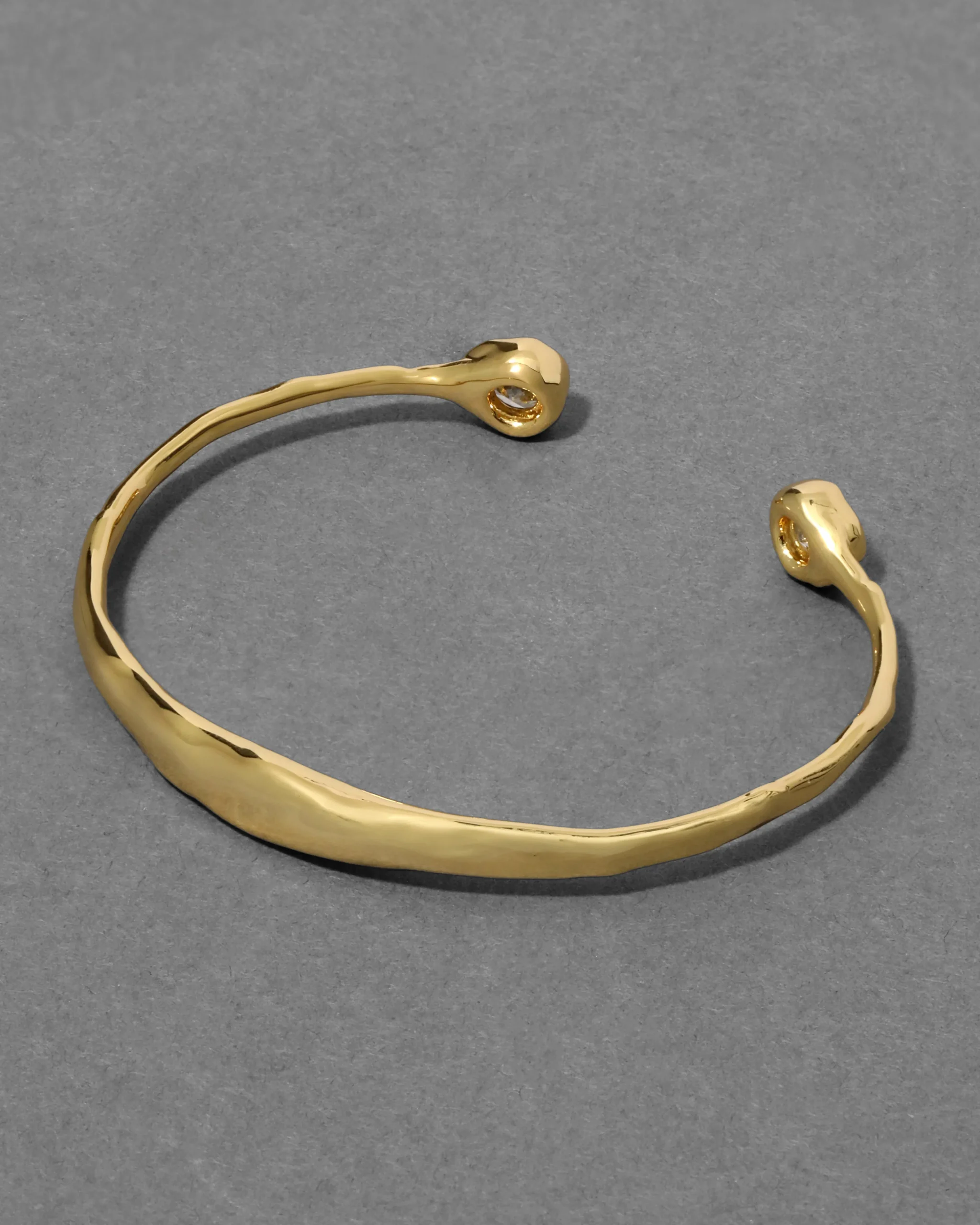 Asterales Crystal Skinny Capped Cuff Bracelet
