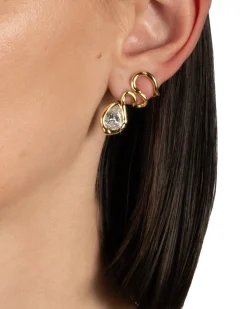 Asterales Floating Vine Post Earring- Gold