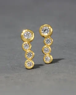 Asterales Gold Bar Earring