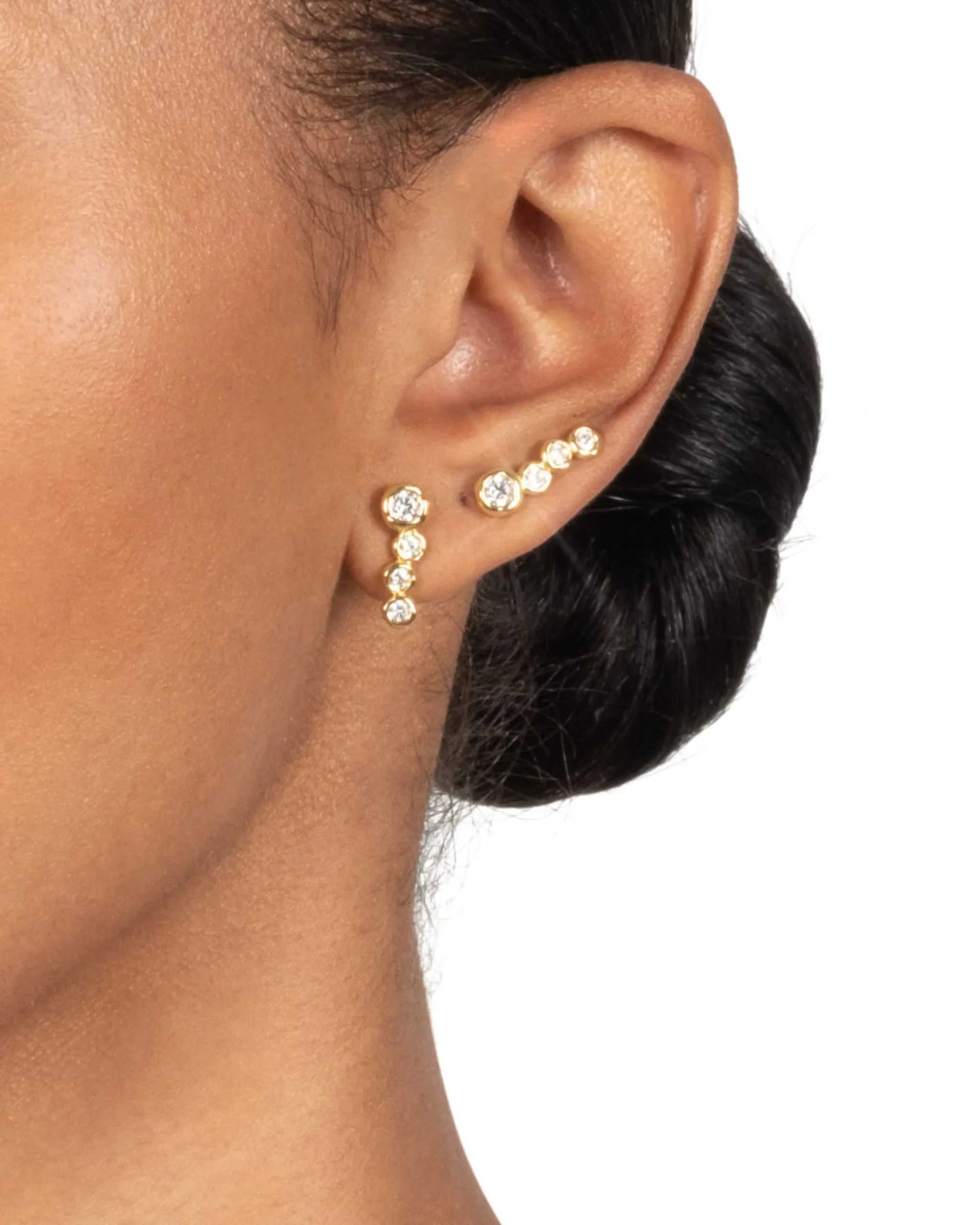 Asterales Gold Bar Earring