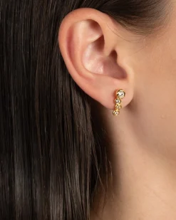 Asterales Gold Bar Earring