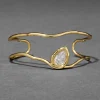 Asterales Gold Floating Cuff Bracelet