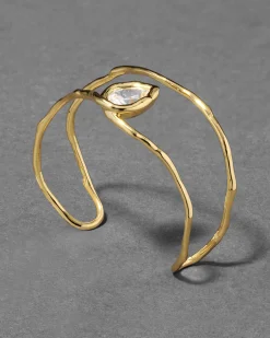 Asterales Gold Floating Cuff Bracelet