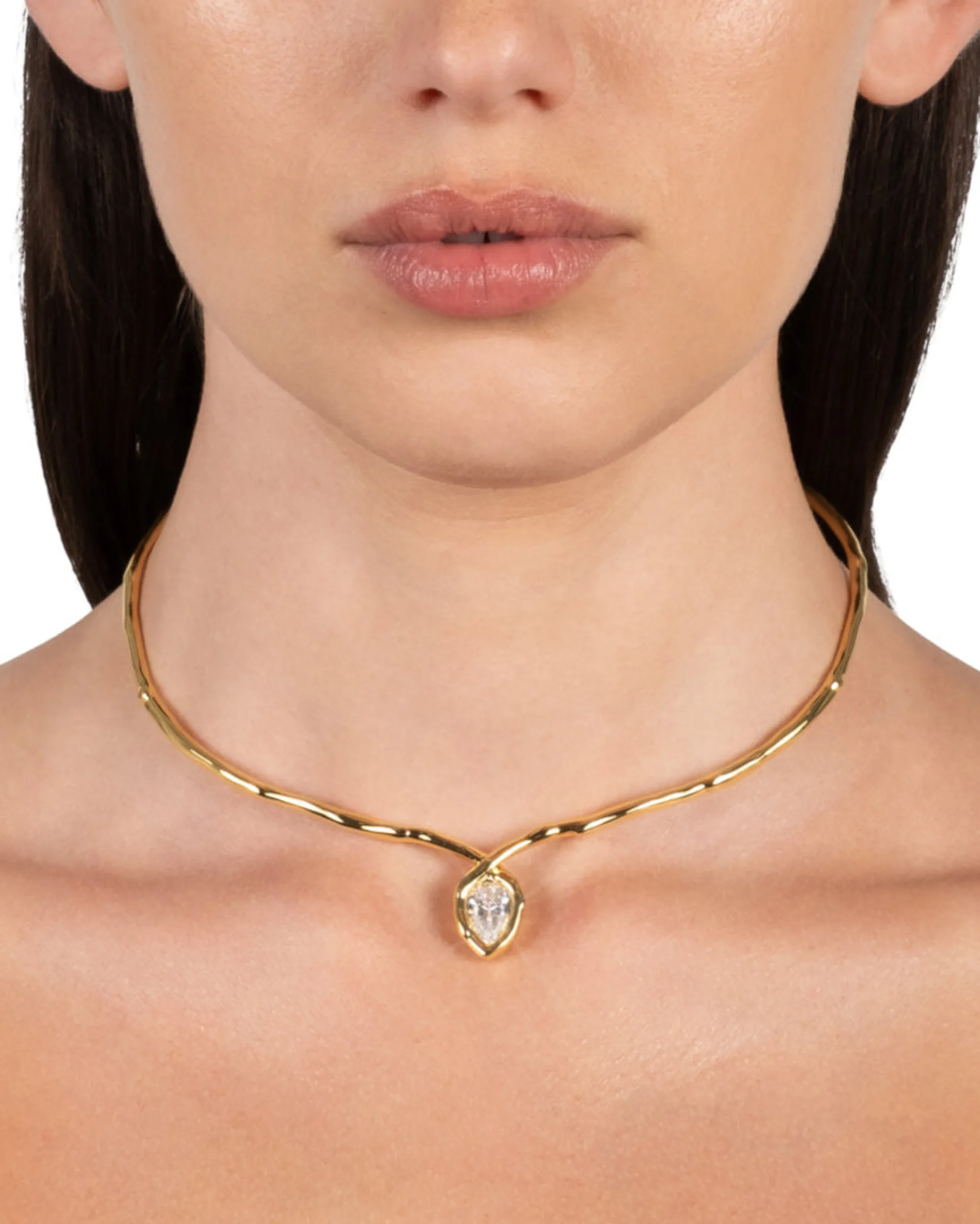 Asterales Gold Floating Collar Necklace