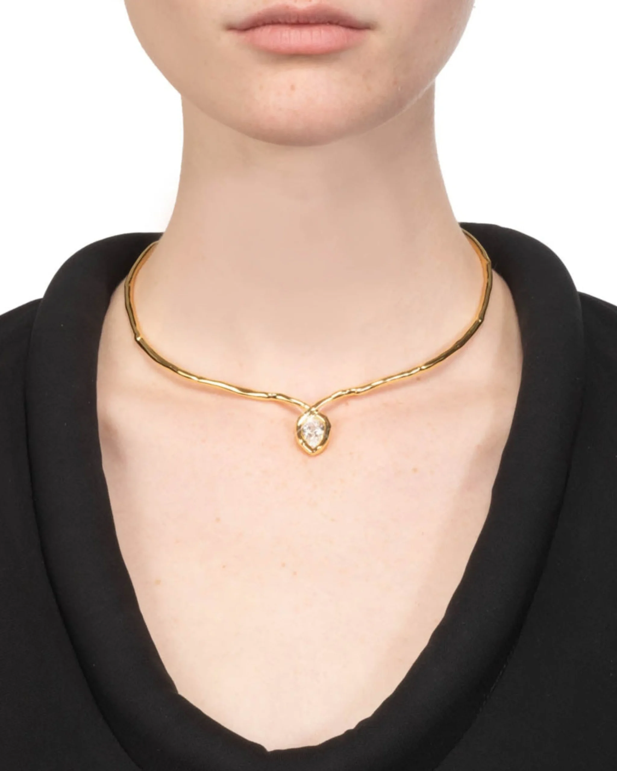 Asterales Gold Floating Collar Necklace