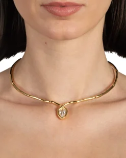 Asterales Gold Floating Collar Necklace