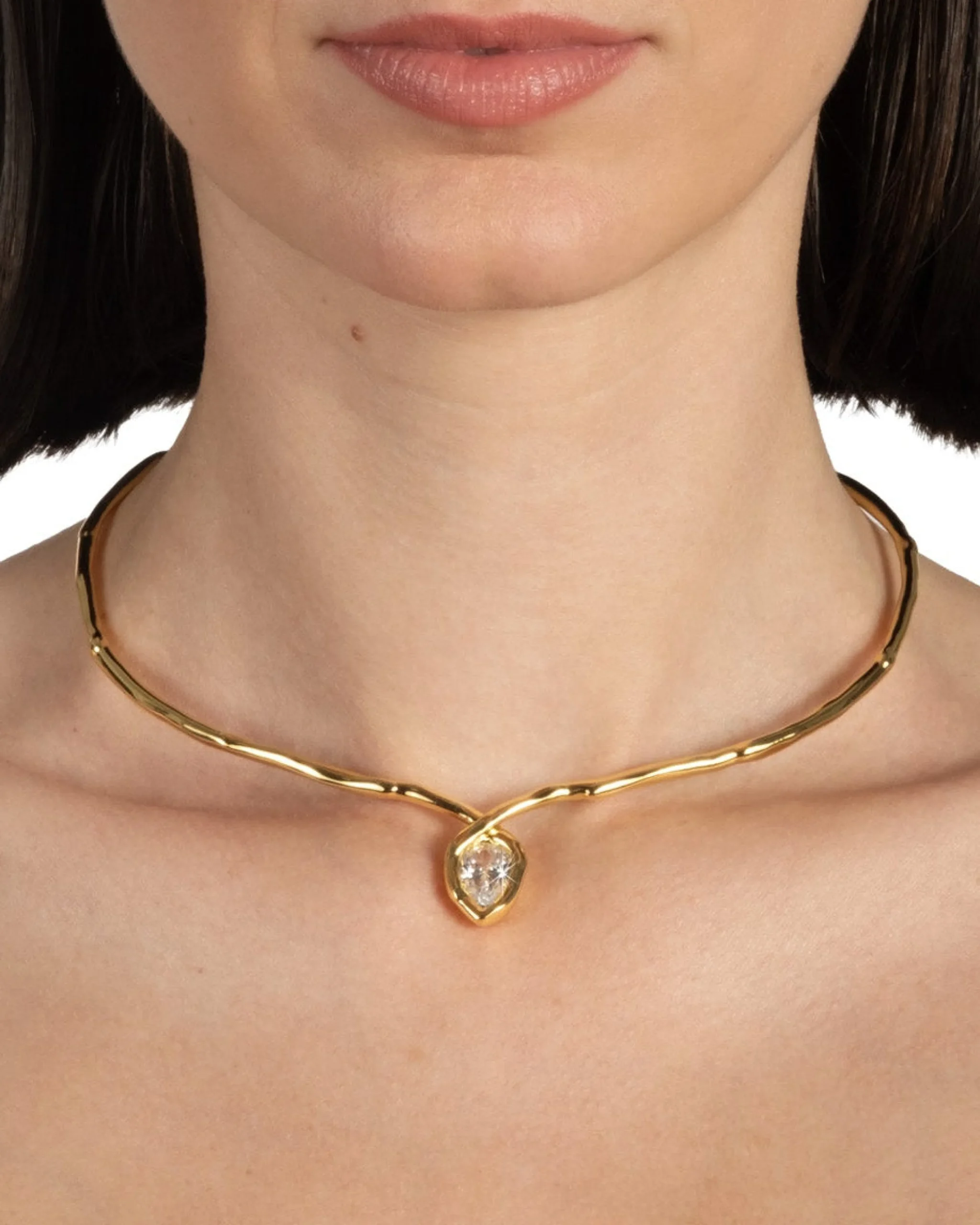 Asterales Gold Floating Collar Necklace