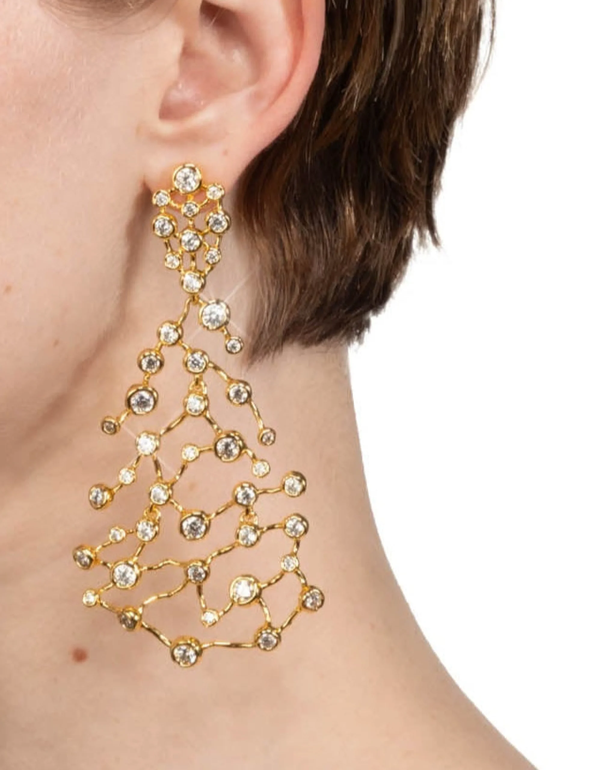 Asterales Gold Large Celestial Earring