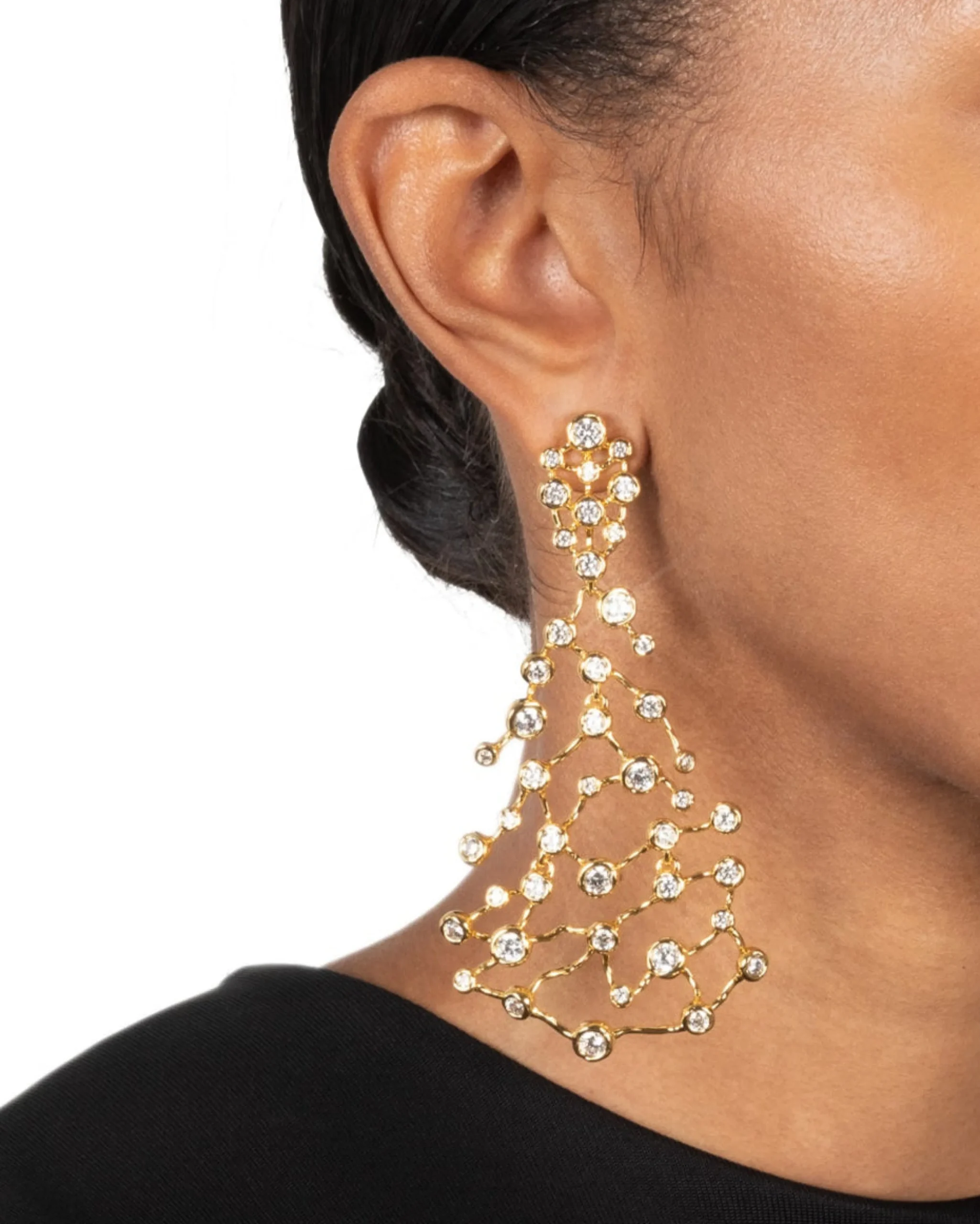 Asterales Gold Large Celestial Earring