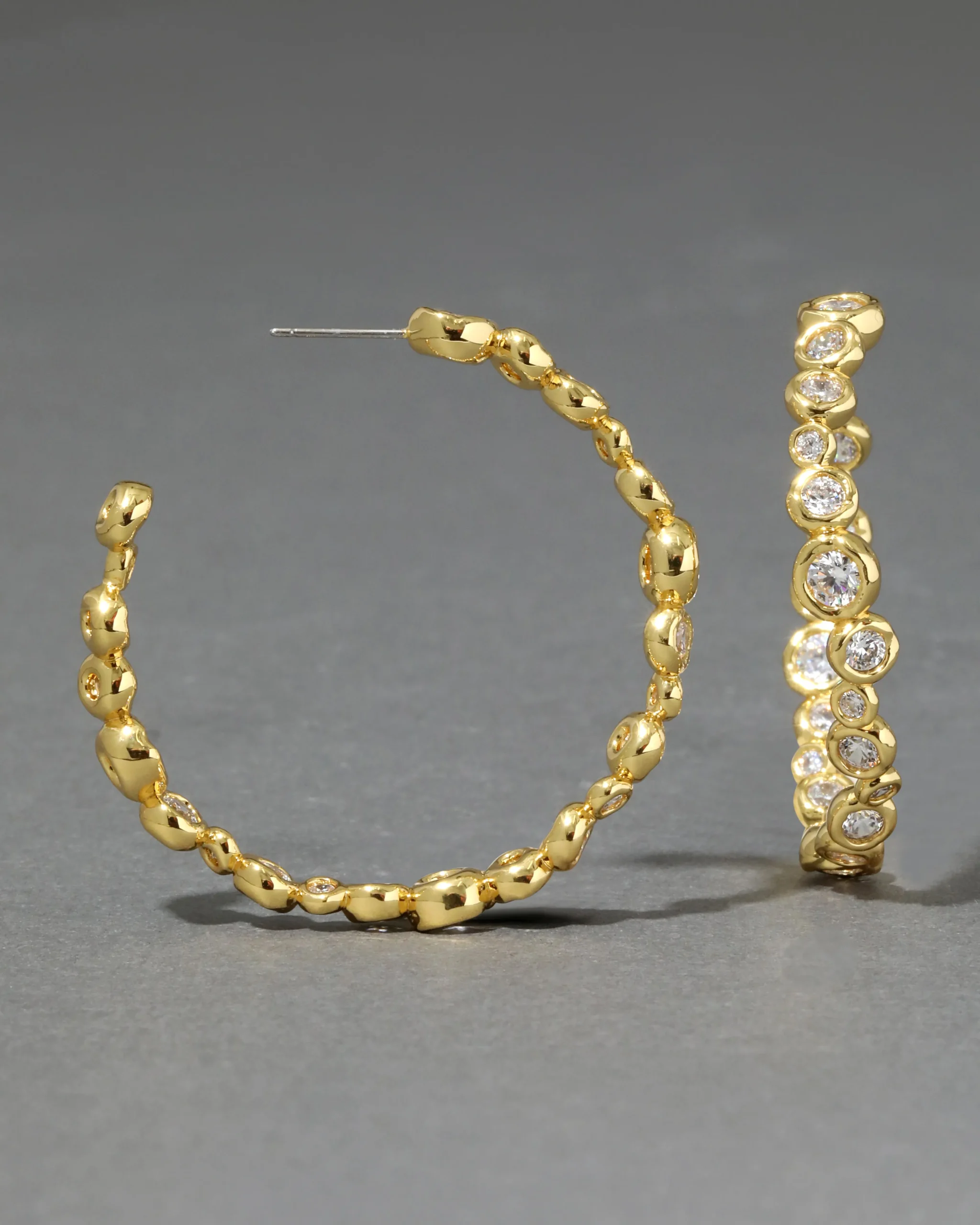 Asterales Gold Large Hoop Earring