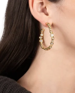 Asterales Gold Large Hoop Earring