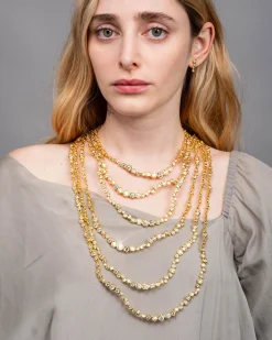 Asterales Gold Multi Layered Necklace