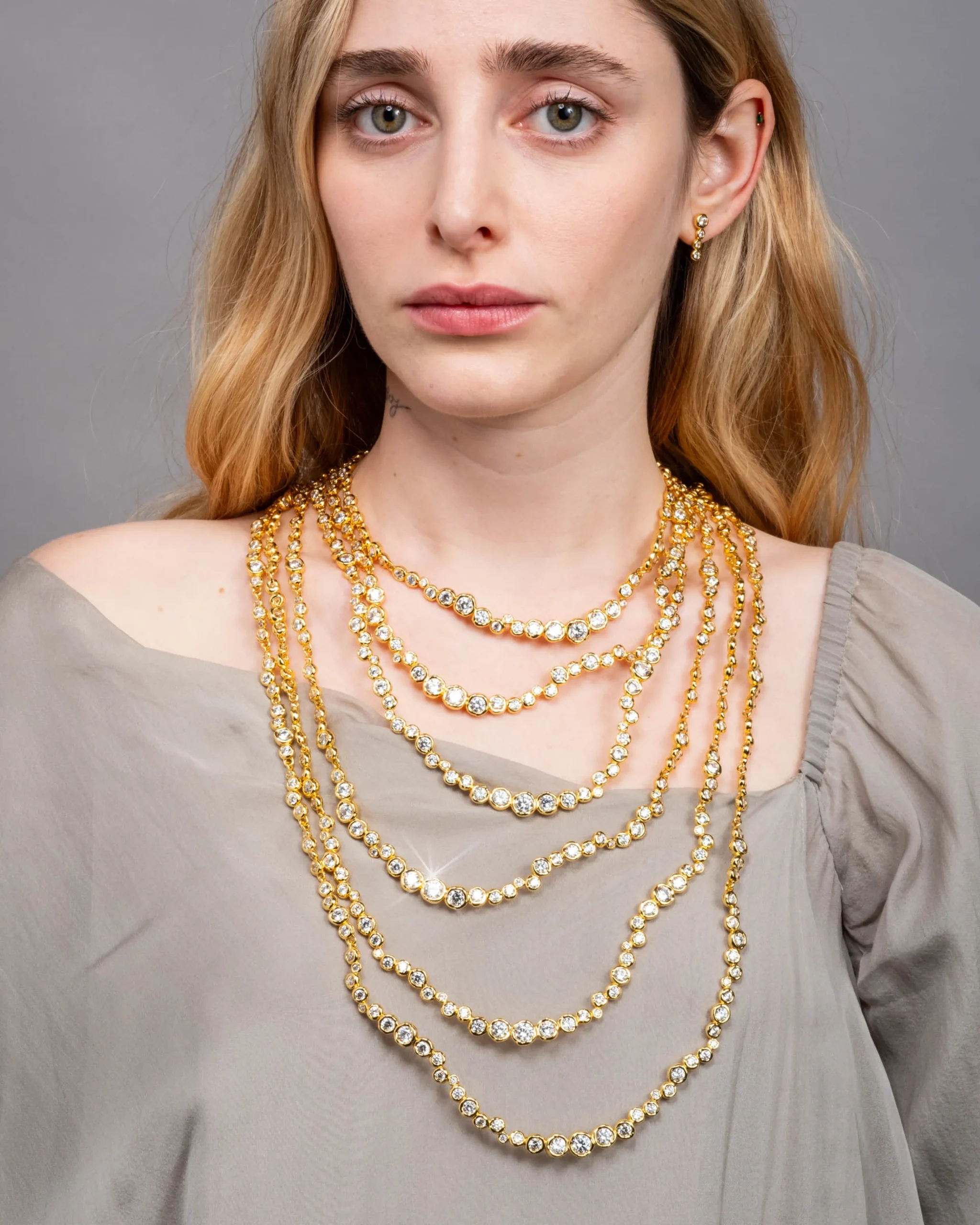 Asterales Gold Multi Layered Necklace