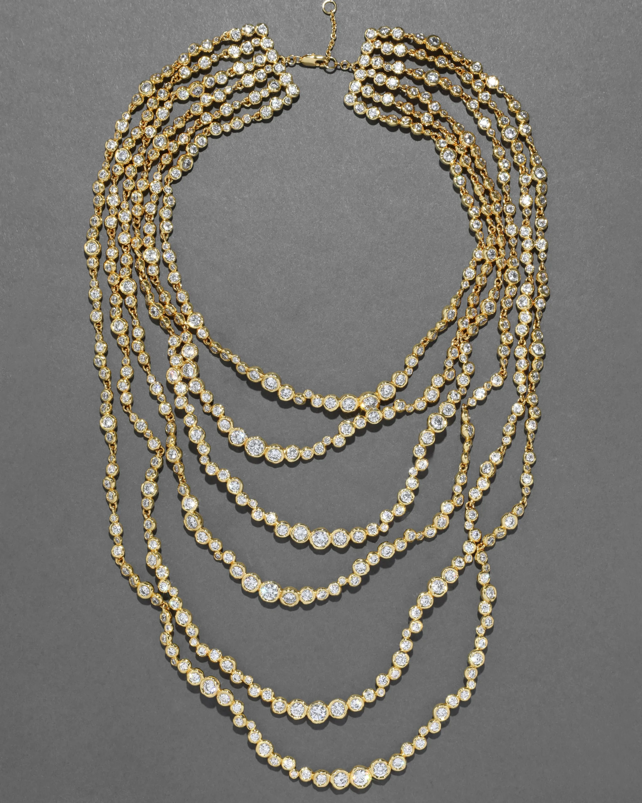 Asterales Gold Multi Layered Necklace