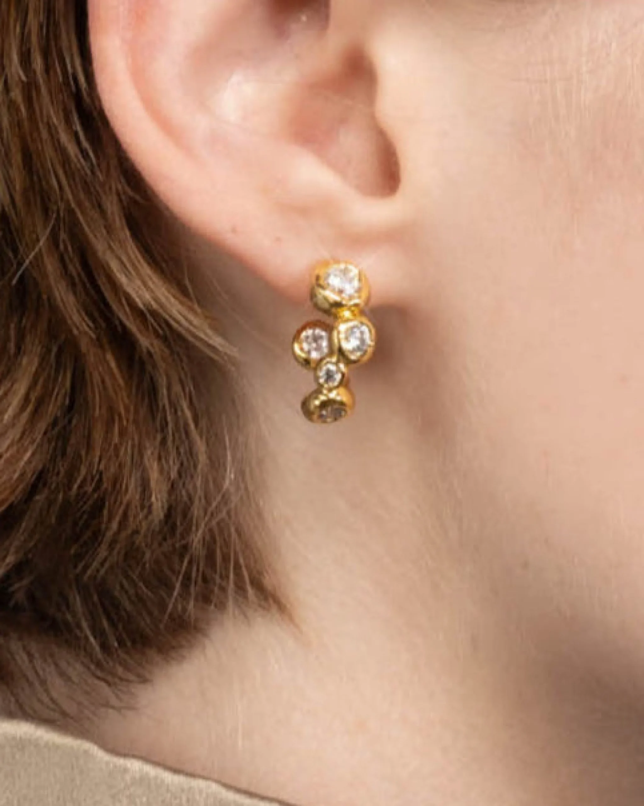 Asterales Gold Small Hoop Earring