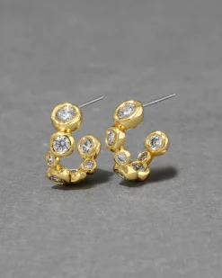 Asterales Gold Small Hoop Earring