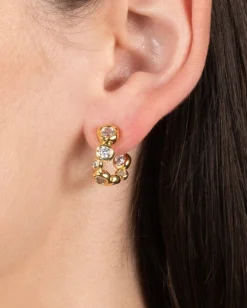 Asterales Gold Small Hoop Earring
