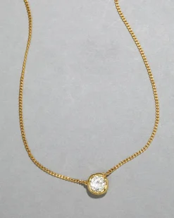 Asterales Gold Solitaire Necklace