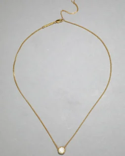 Asterales Gold Solitaire Necklace