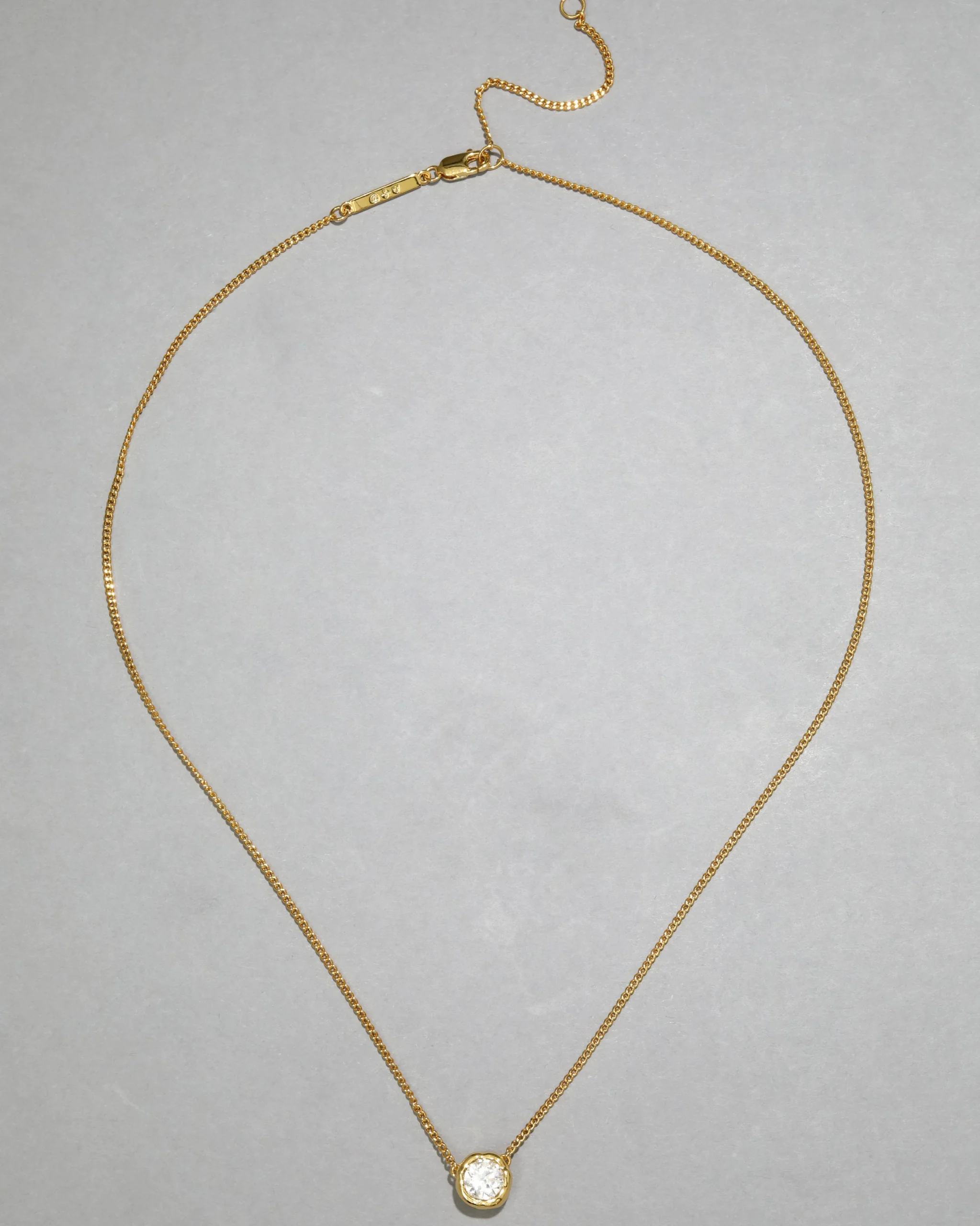 Asterales Gold Solitaire Necklace
