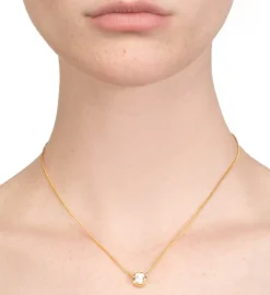 Asterales Gold Solitaire Necklace