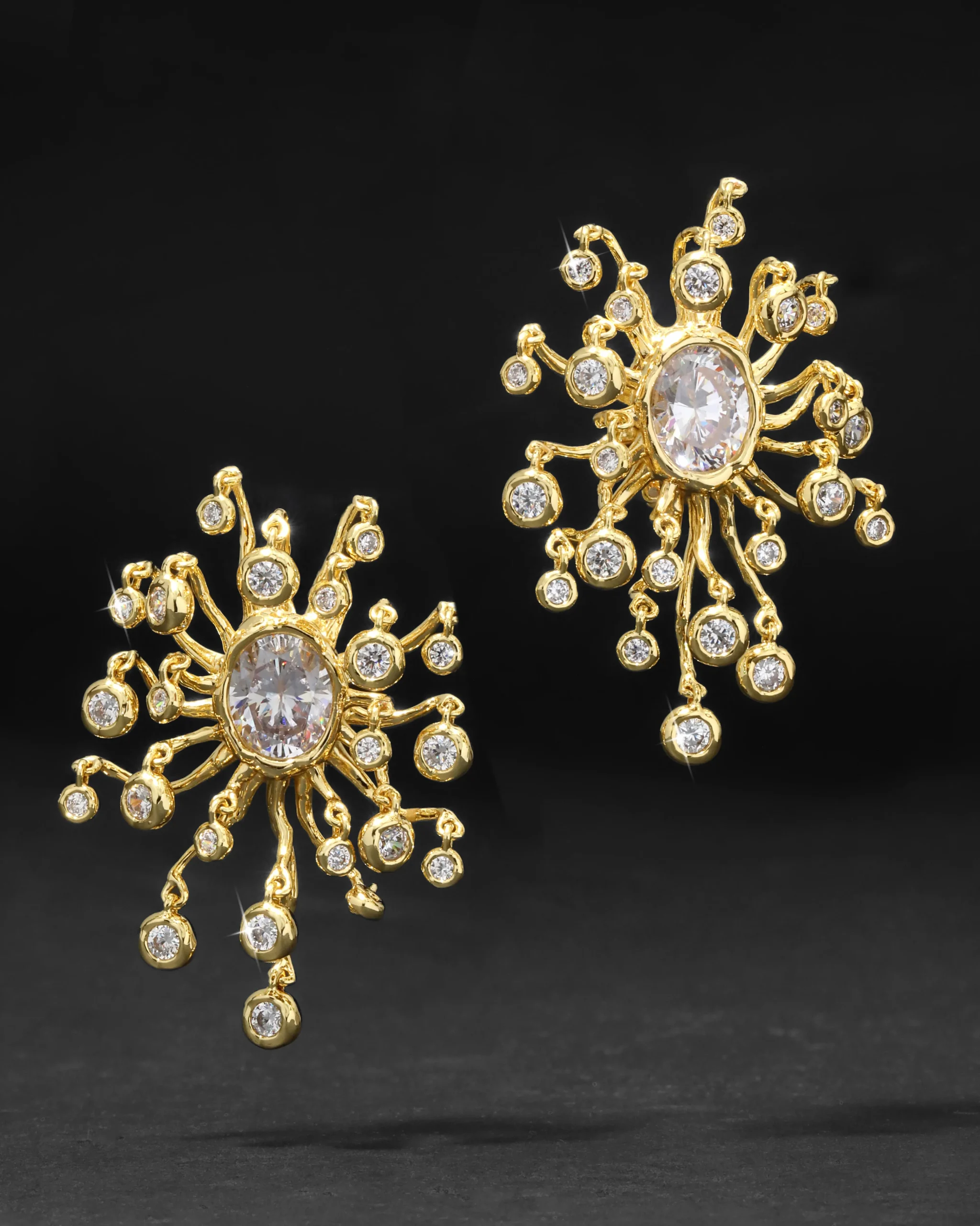 Asterales Modernist Clip Earring