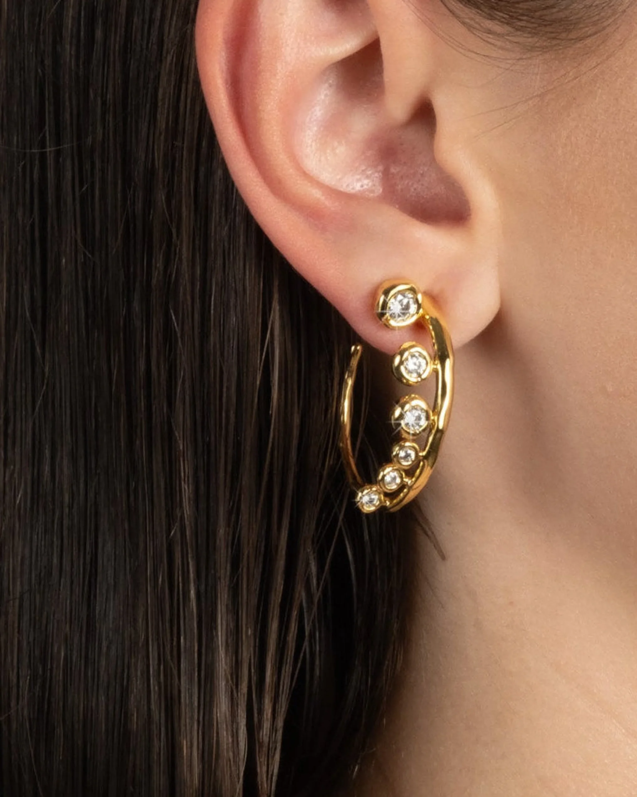Asterales Modernist Hoop Earring
