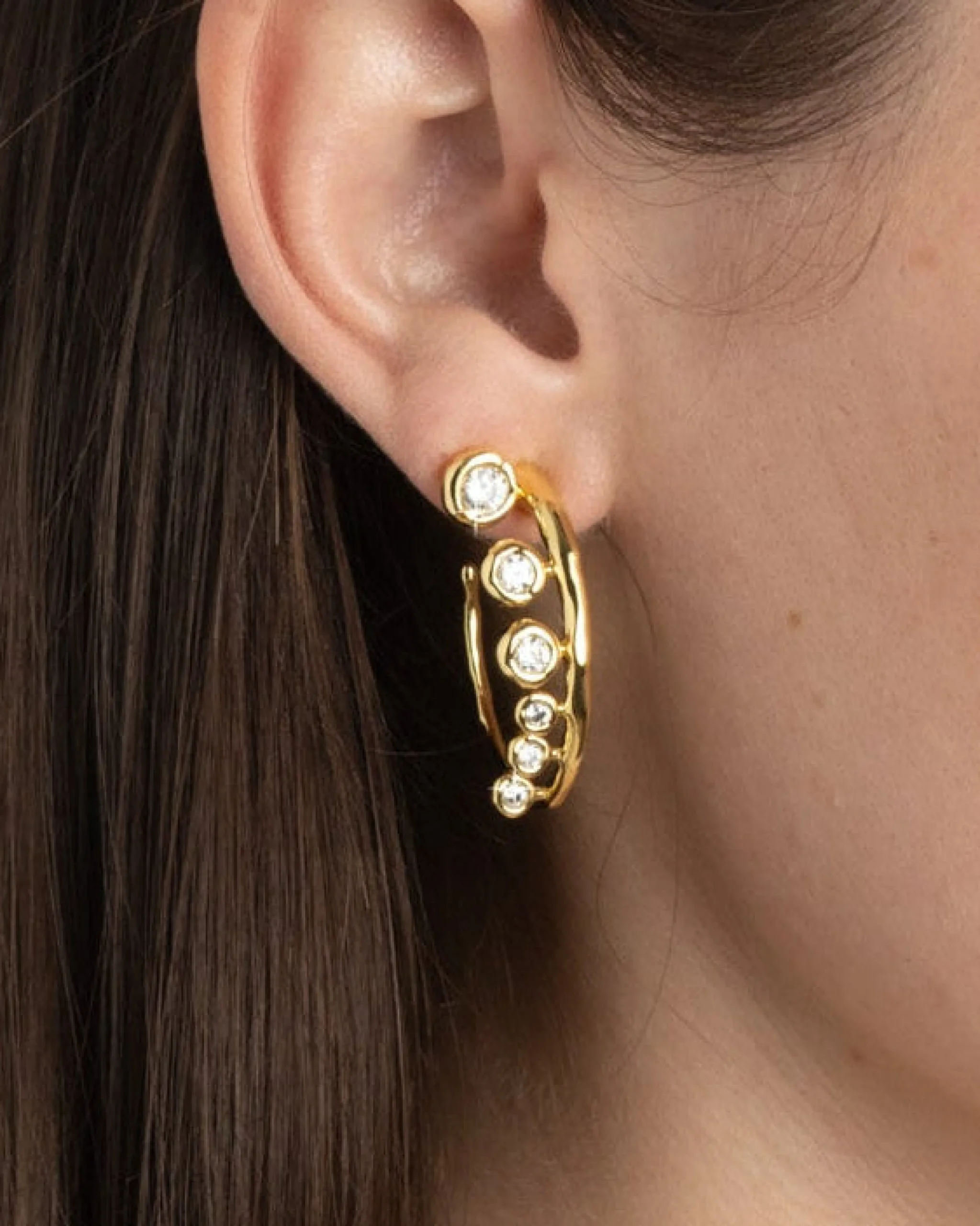 Asterales Modernist Hoop Earring