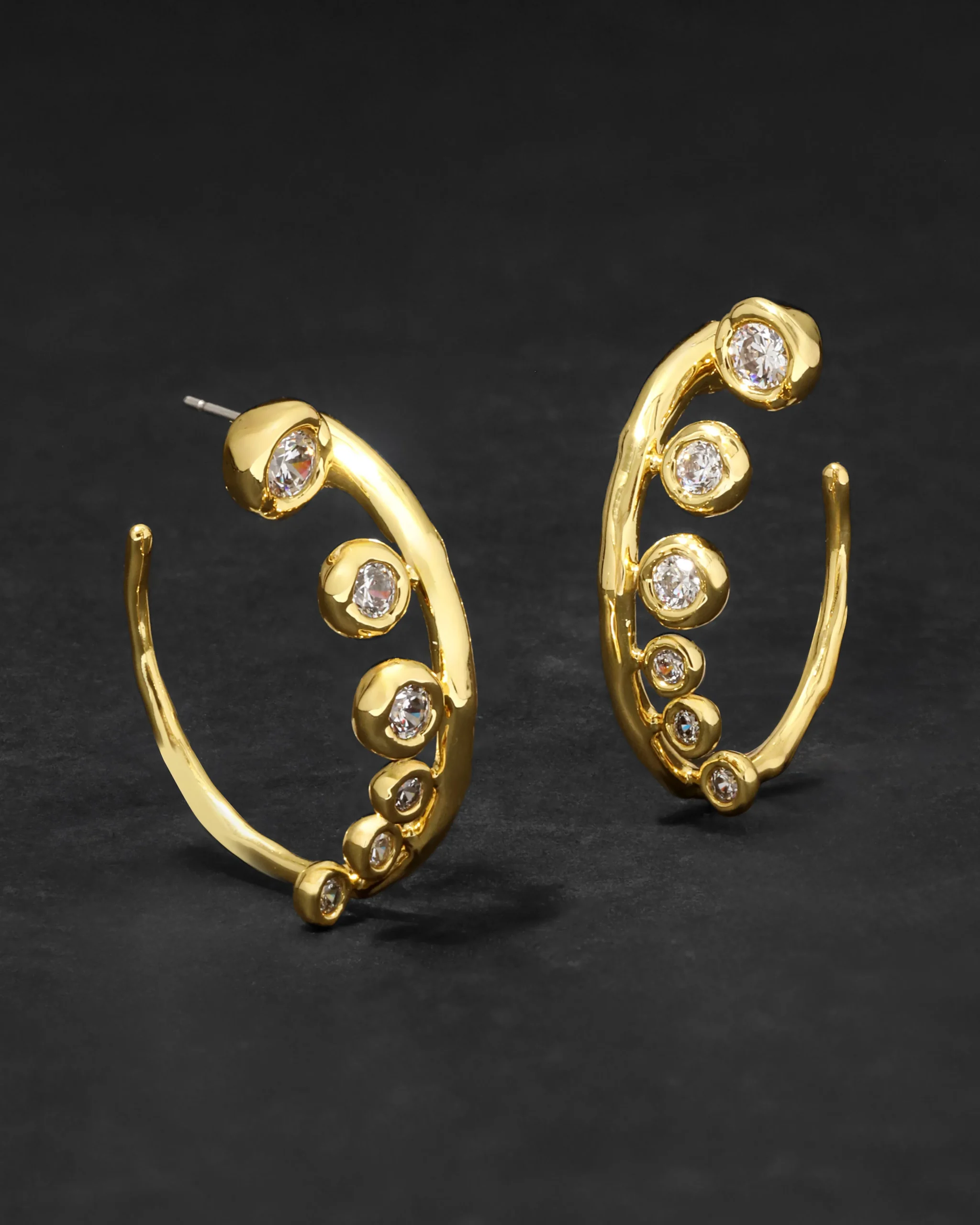 Asterales Modernist Hoop Earring