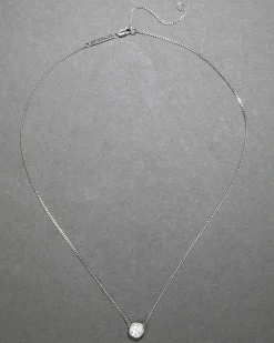Asterales Silver Solitaire Necklace