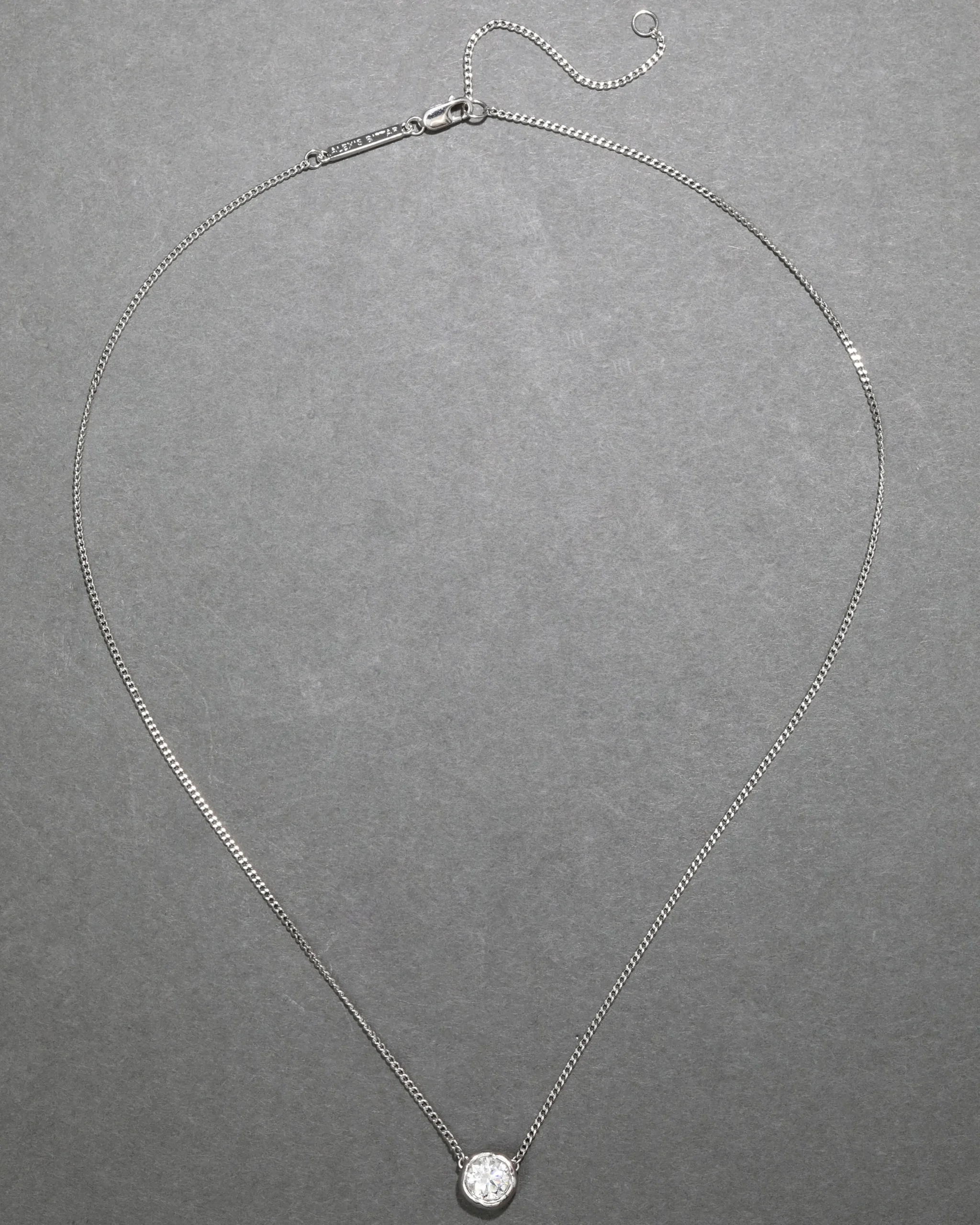 Asterales Silver Solitaire Necklace