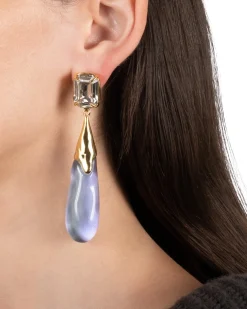 Bonbon Crystal Large Teardrop Earring- Aurora