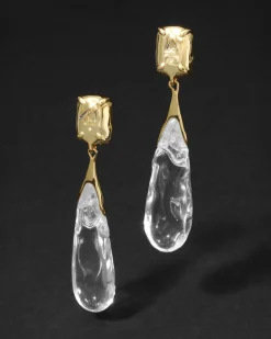 Bonbon Crystal Large Teardrop Earring- Clear