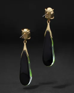 Bonbon Crystal Small Teardrop Earring- Fluorescent Yellow