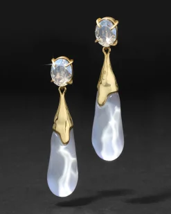 Bonbon Crystal Small Teardrop Earring- White Opal
