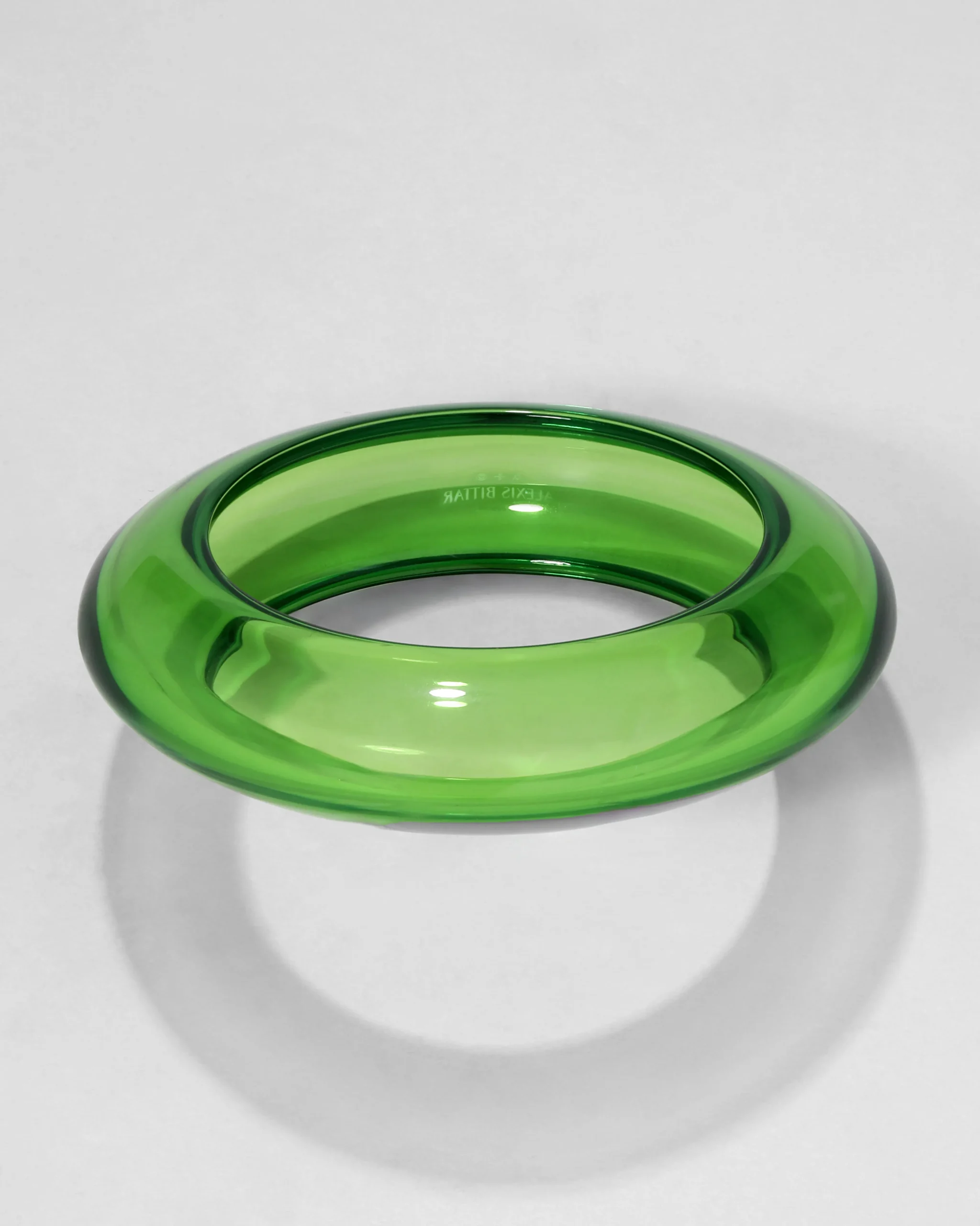 Bonbon Lucite Saucer Bangle Bracelet- Basil