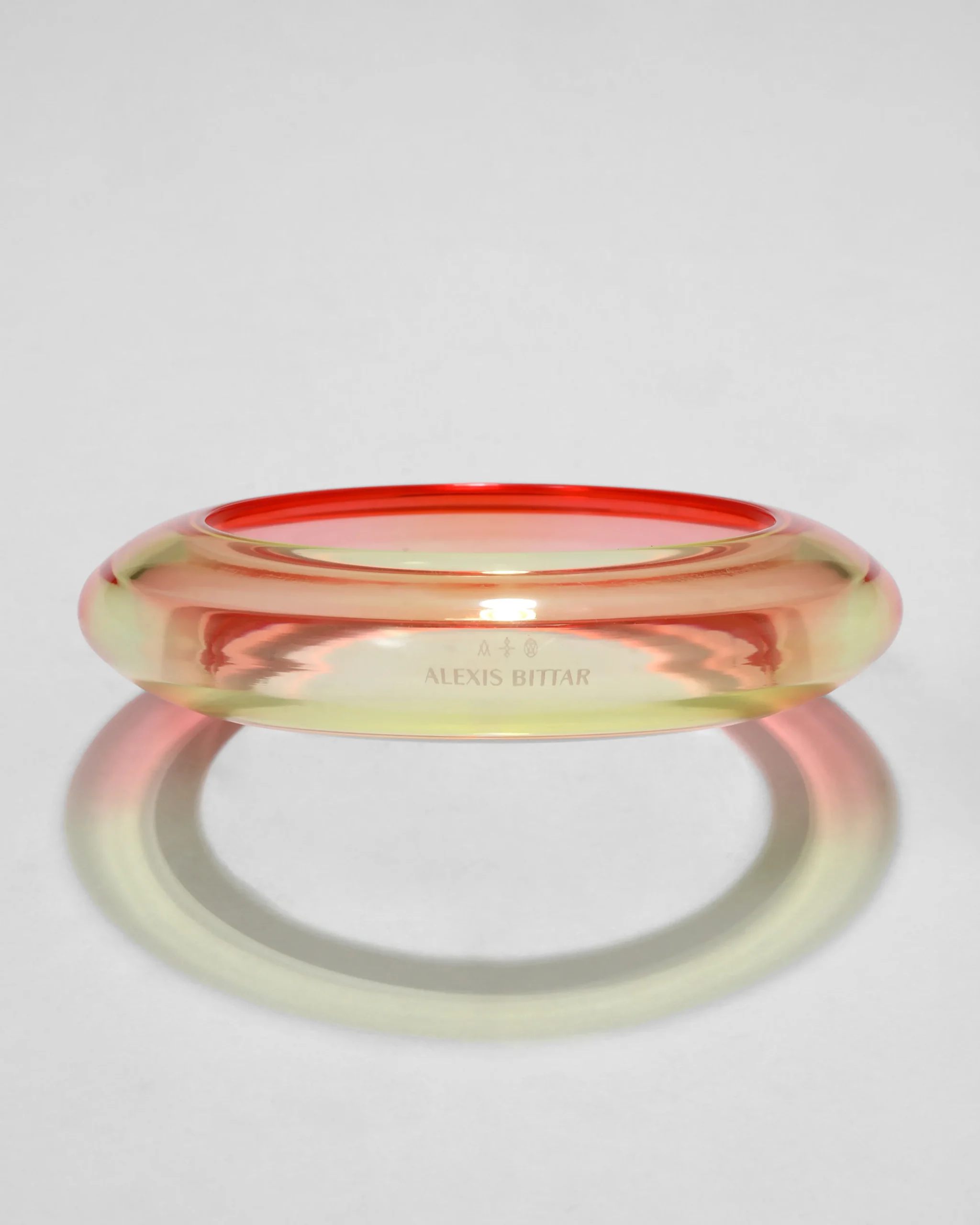 Bonbon Lucite Saucer Bangle Bracelet- Sunset