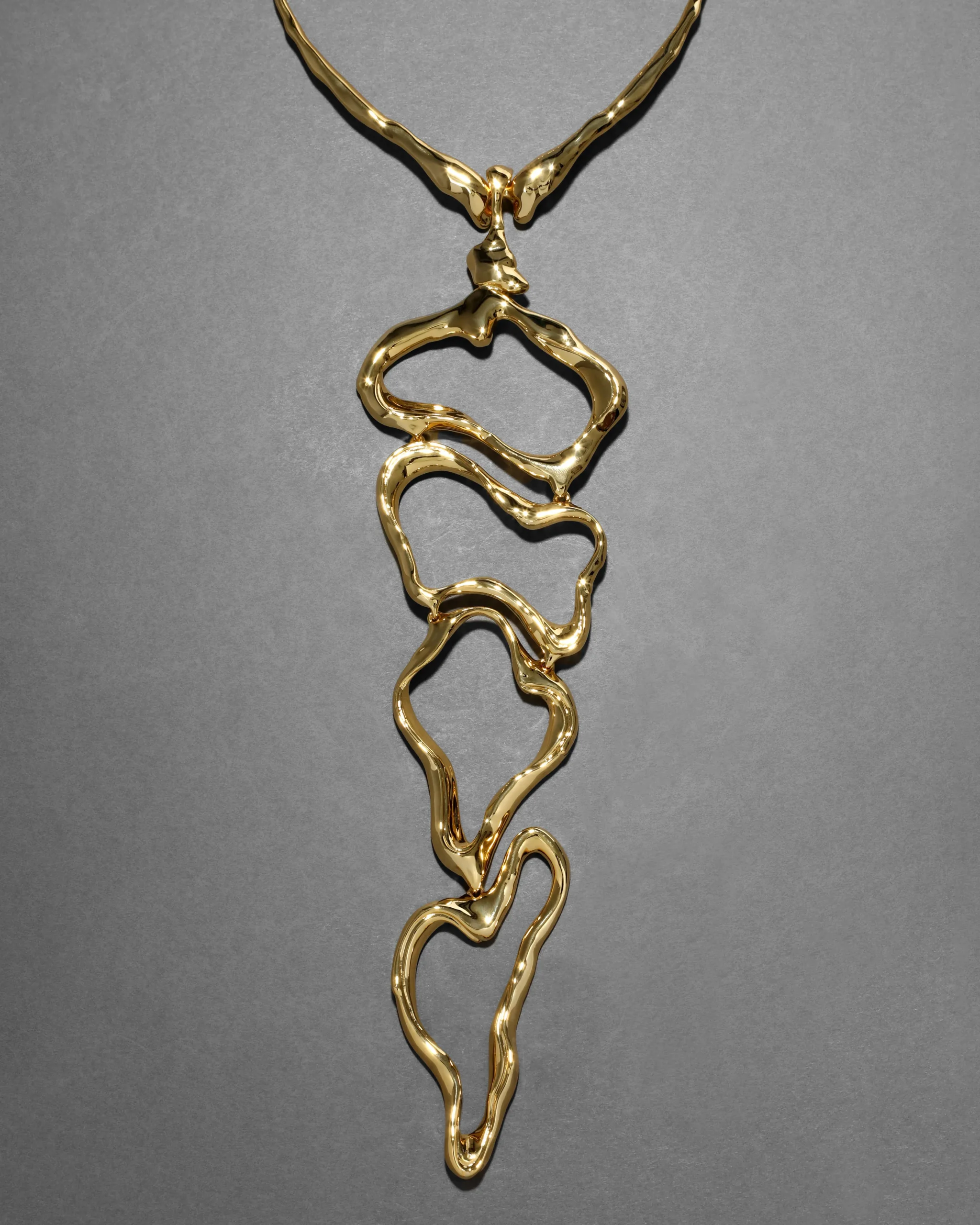 Brut Gold Cascade Collar Necklace