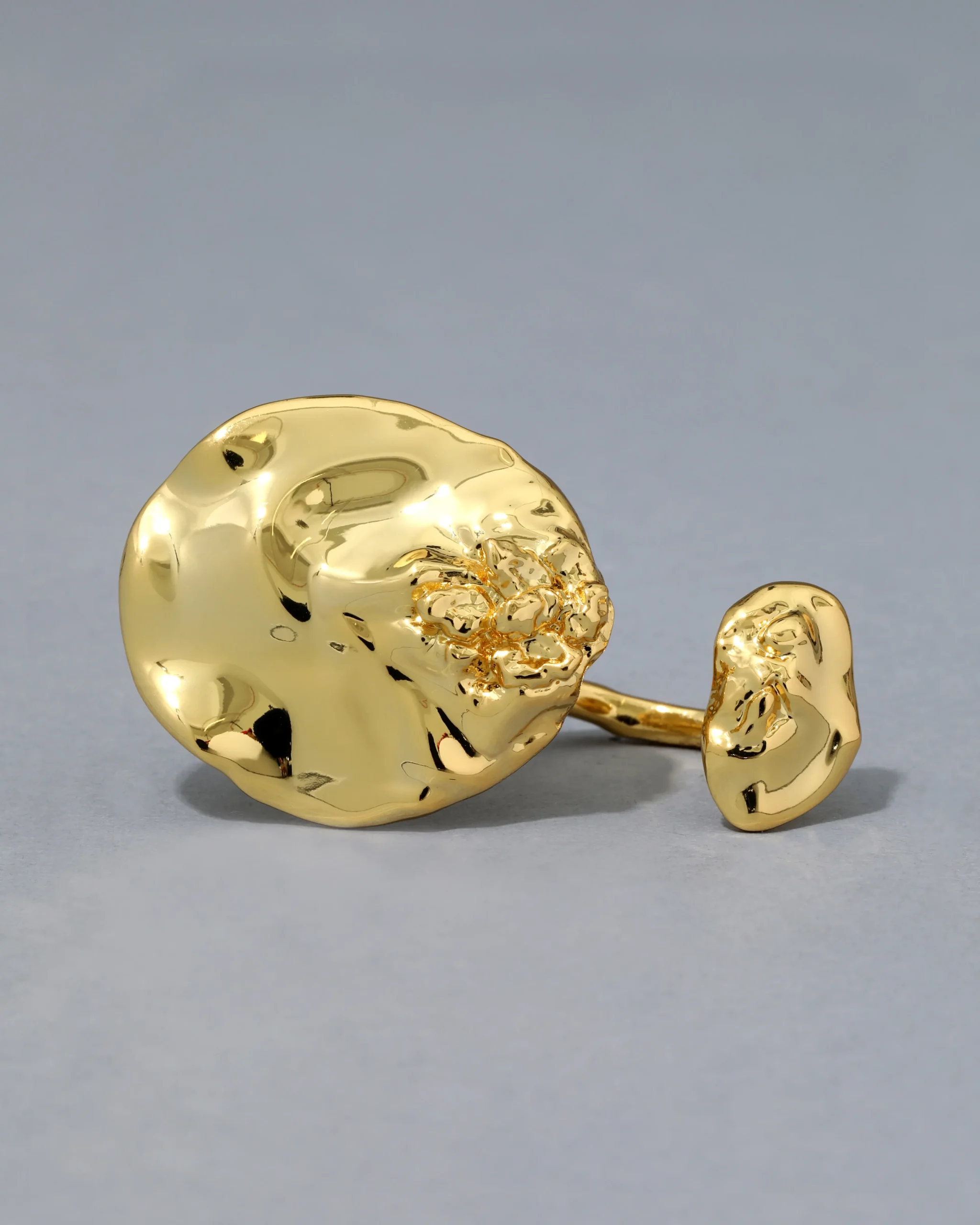 Brut Gold Double Disc Ring
