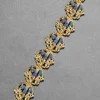 Brut Gold Lapis Line Bracelet