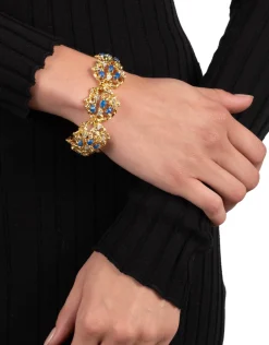 Brut Gold Lapis Line Bracelet