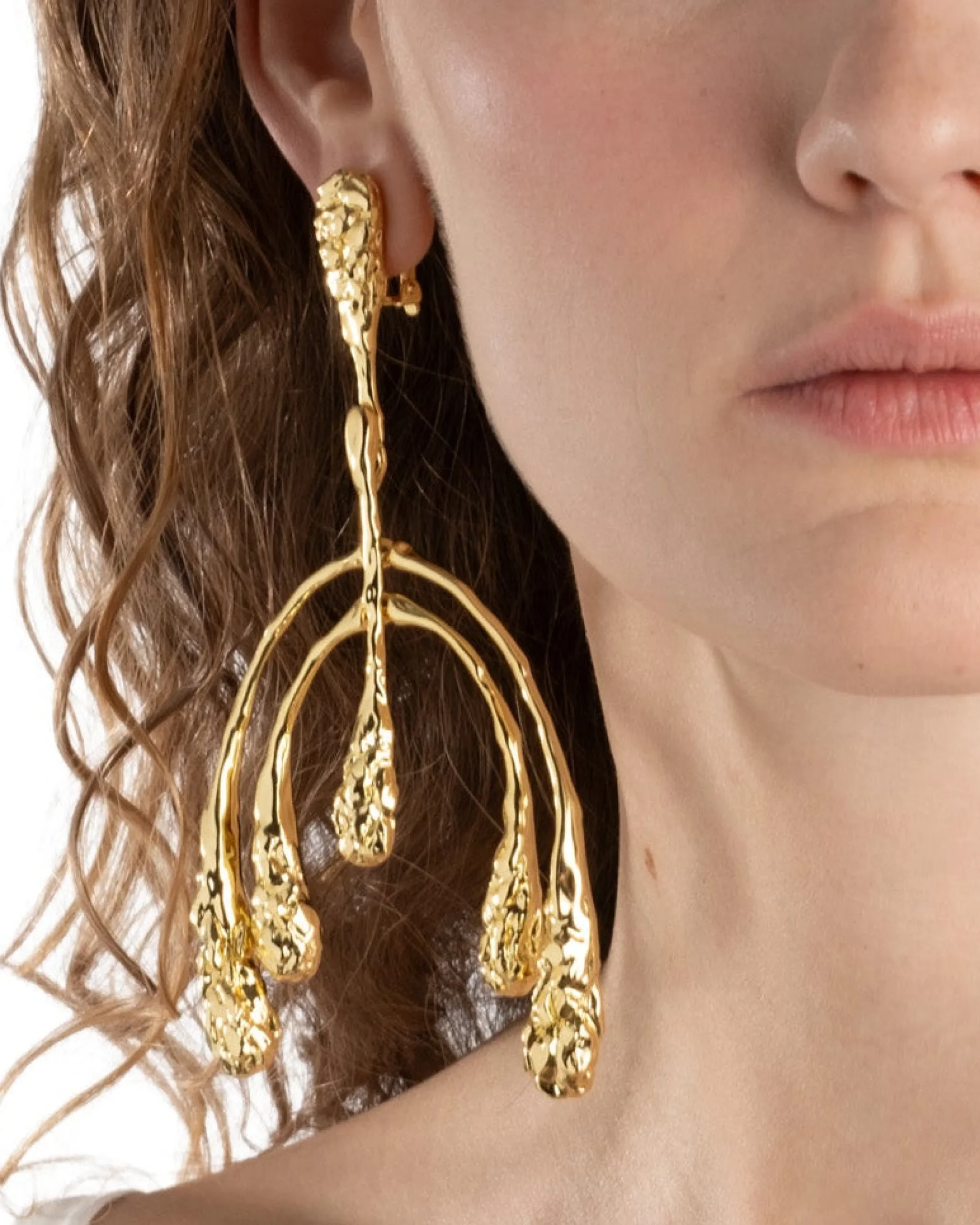 Brut Gold Large Mobile Earring