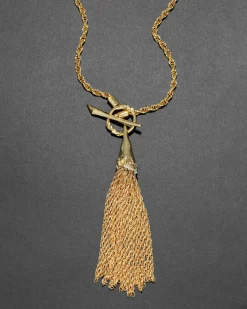 Brut Gold Long Tassel Necklace